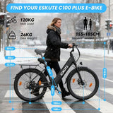 ESKUTE C100 PLUS Electric Bike, 250W Motor, 36V 13Ah
