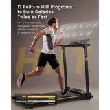 UREVO URTM006 Foldable Mini Treadmill, Max Speed 1-10km/h