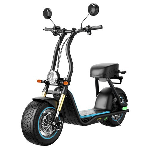 Honeywhale M5 Max Electric Scooter with Seat, 14″ Rubber Pneumatic Tires, 1000W