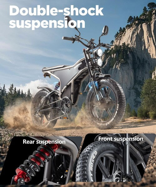 RANDRIDE DM711 Electric Bike 1000W*2 Motor, 48V 20Ah