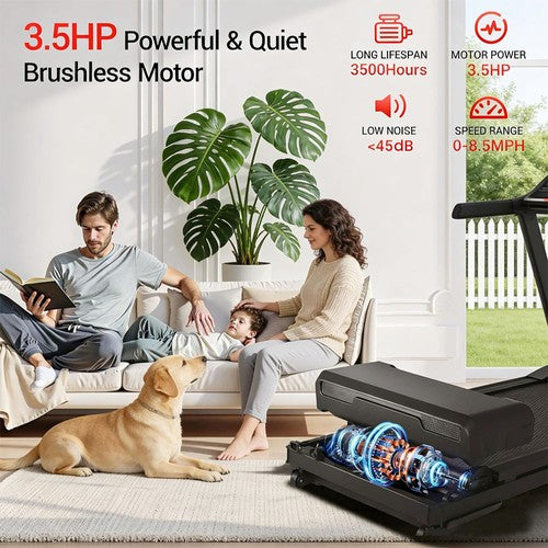 ROBORE L20 Treadmill, 3.5HP Brushless Motor, 15% Adjustable Incline, 14km/h