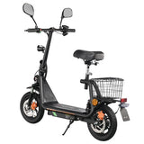 TWOFISH M5 PRO-E Electric Scooter with Seat and Rear Basket, 500W