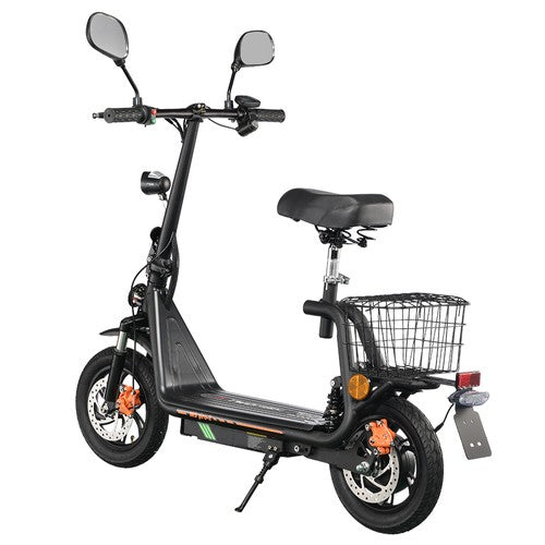 TWOFISH M5 PRO-E Electric Scooter with Seat and Rear Basket, 500W