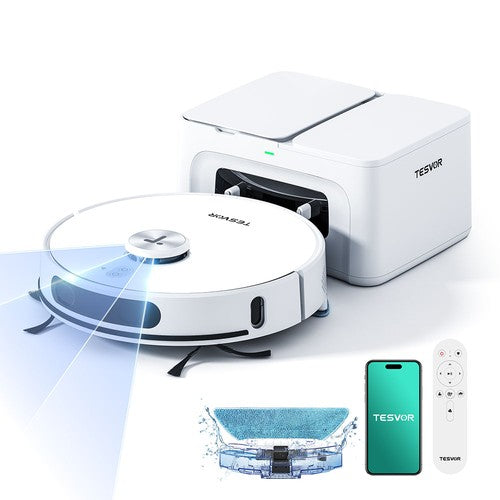 Tesvor S8 Max Robot Vacuum Cleaner, 3-in-1 Vacuum/Sweep/Mop, 8000Pa