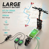 FENGQS GT8 PRO Electric Scooter, 2800W*2 Motor, 67.2V 38Ah