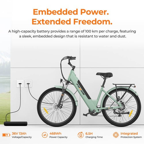 Foride Roamer 1 Step-thru Electric Bike 250W Motor 36V 13Ah