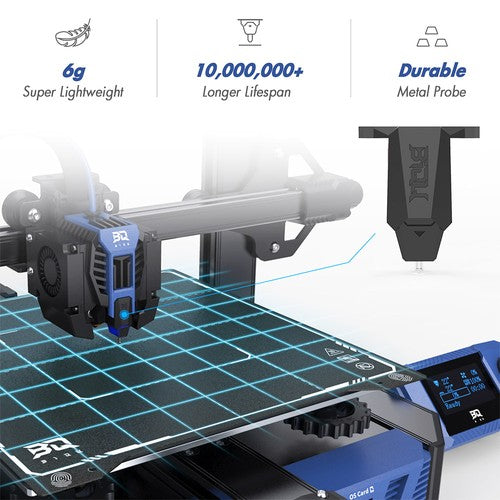BIQU Hurakan 3D Printer, Klipper Firmware, Auto Leveling, Built-in Microprobe
