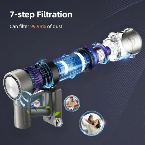 MOOSOO YG-618-B Cordless Vacuum Cleaner, Flexible 180°