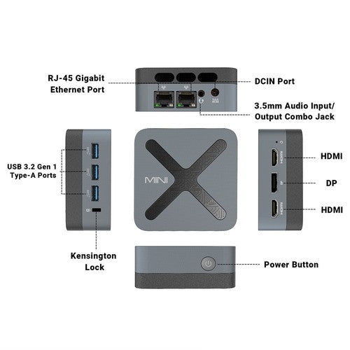 MINIX NEO Z97 Mini PC, Intel N97 4 Cores Max 3.6GHz, 12GB LPDDR5X RAM 512GB SSD