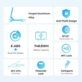 Ausom L2 Electric Scooter, 800W Motor, 48V 15.6Ah