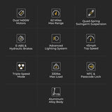 Ausom F1 Max Electric Scooter, 2*1400W Motor, 60V 20.8Ah