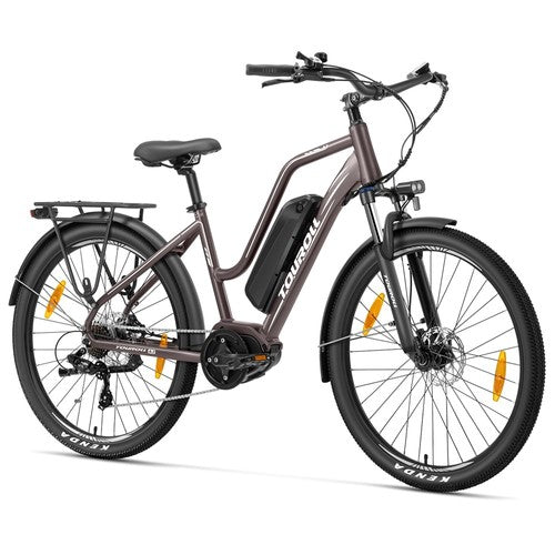 Touroll MA2 Electric Bike, 250W Mid-Drive Motor, 36V 13Ah