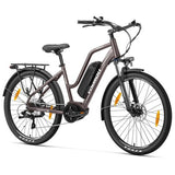 Touroll MA2 Electric Bike, 250W Mid-Drive Motor, 36V 13Ah