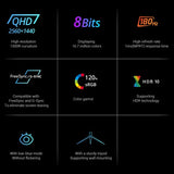 KTC H27S17 27-inch 1500R Curved Gaming Monitor QHD 2560x1440 16:9 ELED 180Hz