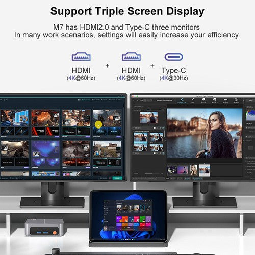 Ninkear M7 Mini PC, AMD Ryzen 5 7430U 6 Cores Max 4.3GHz, 16GB RAM 512GB SSD
