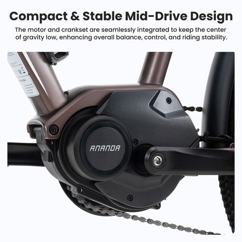 Touroll MA2 Electric Bike 250W Mid-Drive Motor 36V 13Ah