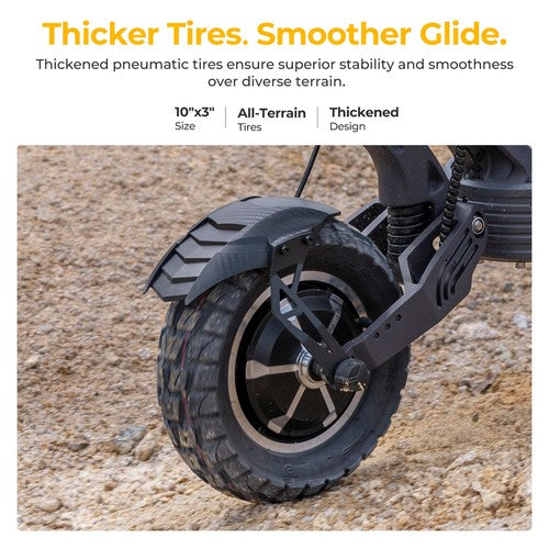 Ausom SR1 Electric Scooter, 2*1000W Motor, 52V 20.8Ah