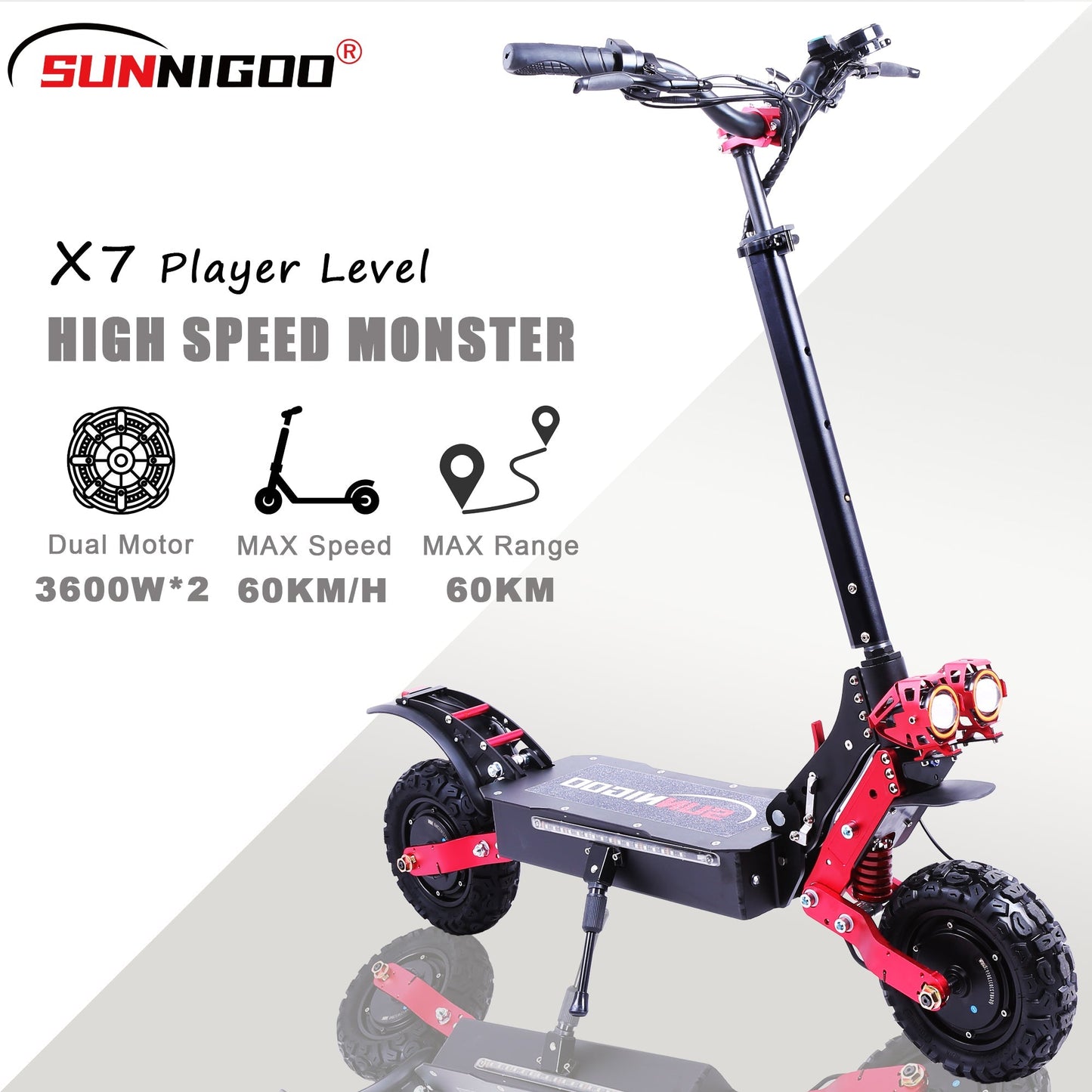 Electric Scooter ES-X7 1800W*2 dual motor