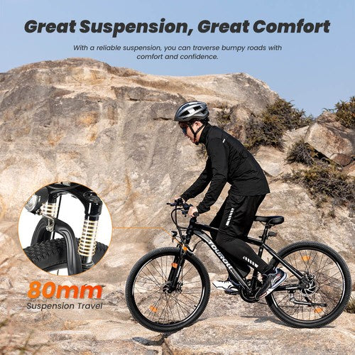 Touroll U1 26-inch Off-Road Tire Electric Bike 250W Motor, 36V 13Ah