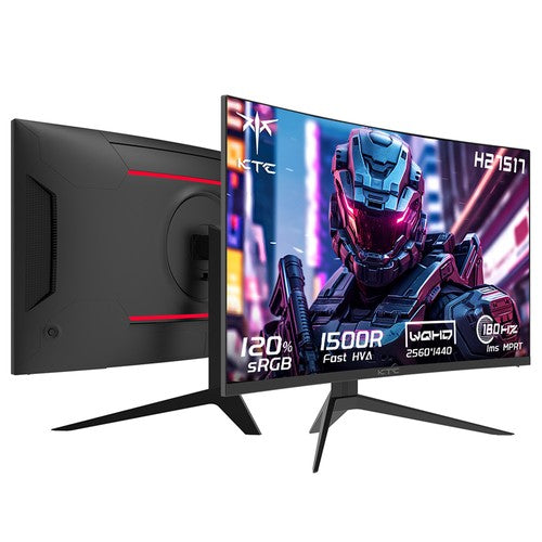 KTC H27S17 27-inch 1500R Curved Gaming Monitor QHD 2560x1440 16:9 ELED 180Hz