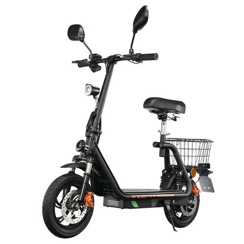 TWOFISH M5 PRO-E Electric Scooter with Seat and Rear Basket, 500W