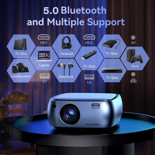 SUREWHEEL K10 Projector Native 1080P