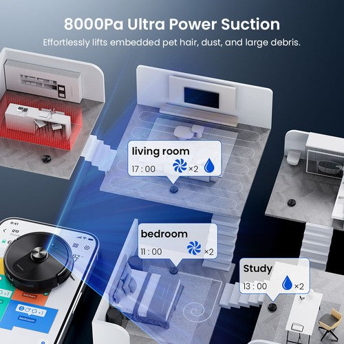 Proscenic Q10 Robot Vacuum Cleaner with Mop 8000Pa