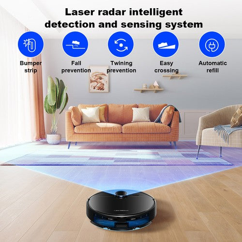 Liectroux M70 Pro Lidar Robot Vacuum Cleaner, Multi-floor Map Storage, 6500Pa