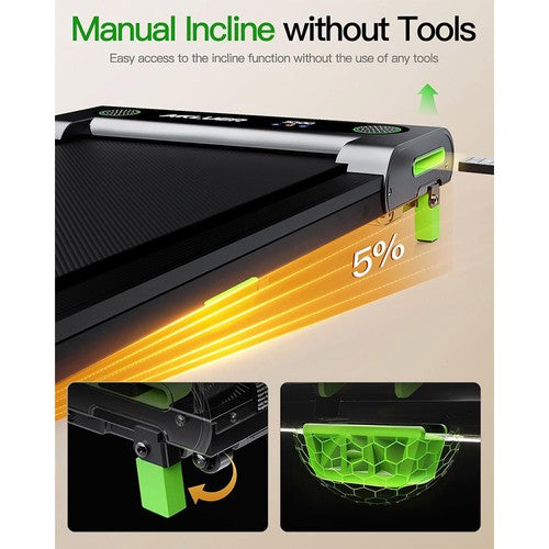 Akluer 480L-A Walking Pad with Incline, 2.5HP Under Desk Treadmill with Remote Control