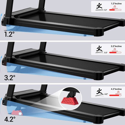 ROBORE L20 Treadmill, 3.5HP Brushless Motor, 15% Adjustable Incline, 14km/h