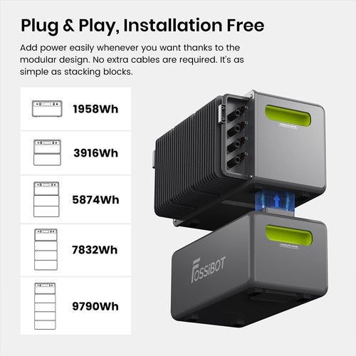 FOSSiBOT FBP1200 Portable Power Station + Expansion Battery Pack