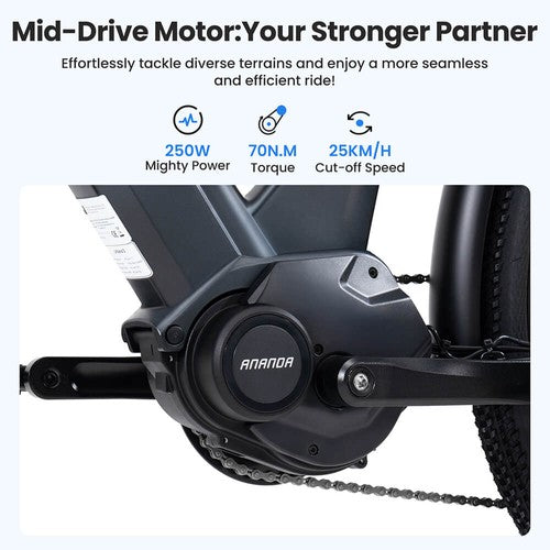 Touroll Urbano 3 Electric Bike 250W Mid-drive Motor