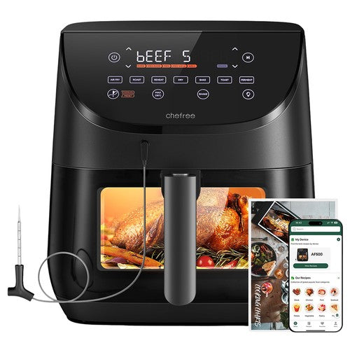 CHEFREE AF500 1700W 6.5L Air Fryer, with Smart Probe Thermometer