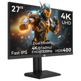TITAN ARMY P2712V Gaming Monitor, 27 inch Fast IPS, 3840×2160@160Hz & 1920×1080@320Hz