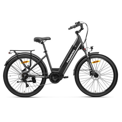 Touroll MA1 Electric Bike, 250W Mid-drive Motor 36V 13Ah