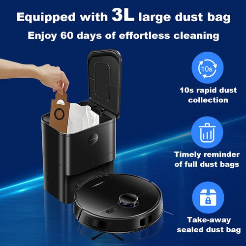 Liectroux M70 Pro Lidar Robot Vacuum Cleaner, Multi-floor Map Storage, 6500Pa