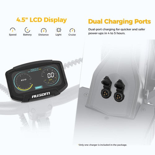 Ausom L2 Electric Scooter, 2*800W Motor, 48V 15.6Ah