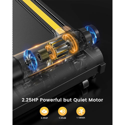 UREVO URTM006 Foldable Mini Treadmill, Max Speed 1-10km/h