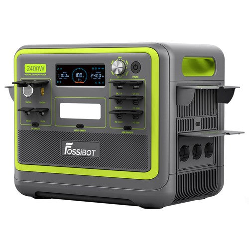 FOSSiBOT F2400 Portable Power Station, 2048Wh LiFePO4 Battery 2400W Output Solar Generator