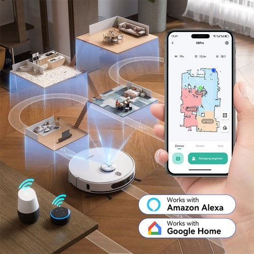 Tesvor S8 Max Robot Vacuum Cleaner, 3-in-1 Vacuum/Sweep/Mop, 8000Pa