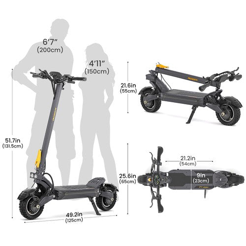 Ausom F1 Max Electric Scooter, 2*1400W Motor, 60V 20.8Ah