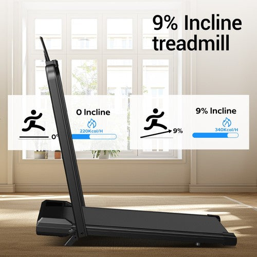 ROBORE CW1F Walking Pad with 9% Incline, 12KM/H