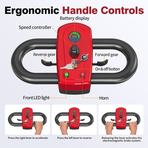 Unificare Lucas Pro Four-wheeled Scooter, 180W Motor, 24V 12Ah