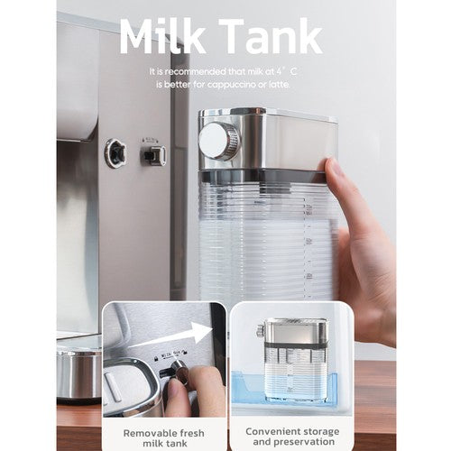 HiBREW H13A 3 in 1 Semi Automatic Coffee Machine, 6 Coffee Modes