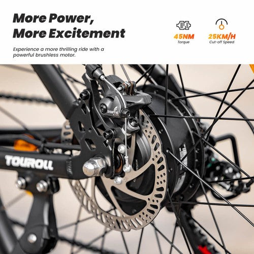 Touroll U1 26-inch Off-Road Tire Electric Bike 250W Motor, 36V 13Ah