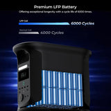 Ampace Andes 1500 Portable Power Station, 1462Wh LiFePO4, 2400W