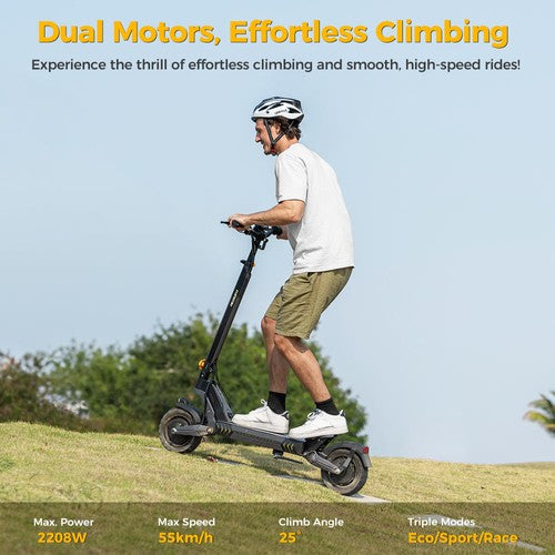 Ausom L2 Electric Scooter, 2*800W Motor, 48V 15.6Ah