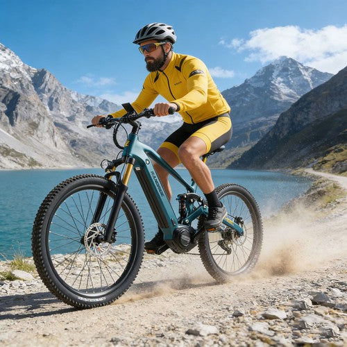 RANDRIDE MX500 Electric Bike, 500W Mid-drive Motor, 48V 15Ah