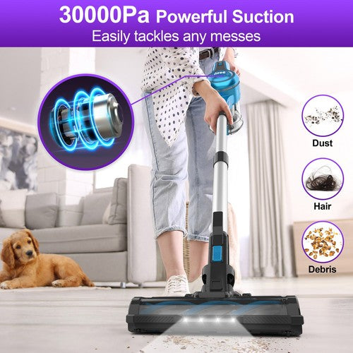 INSE S62 Cordless Stick Vacuum Cleaner, 30kPa 300W
