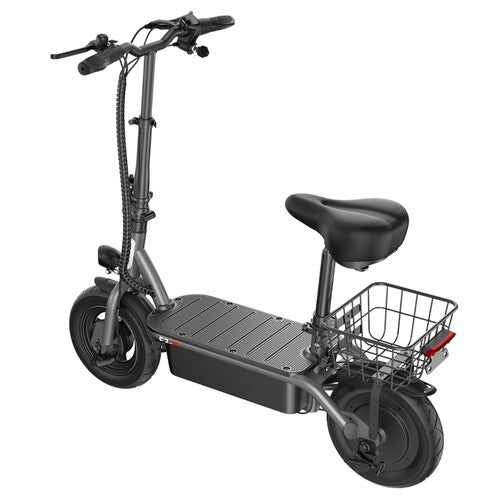 iScooter F2 Electric Scooter 500W with Seat & Rear Basket